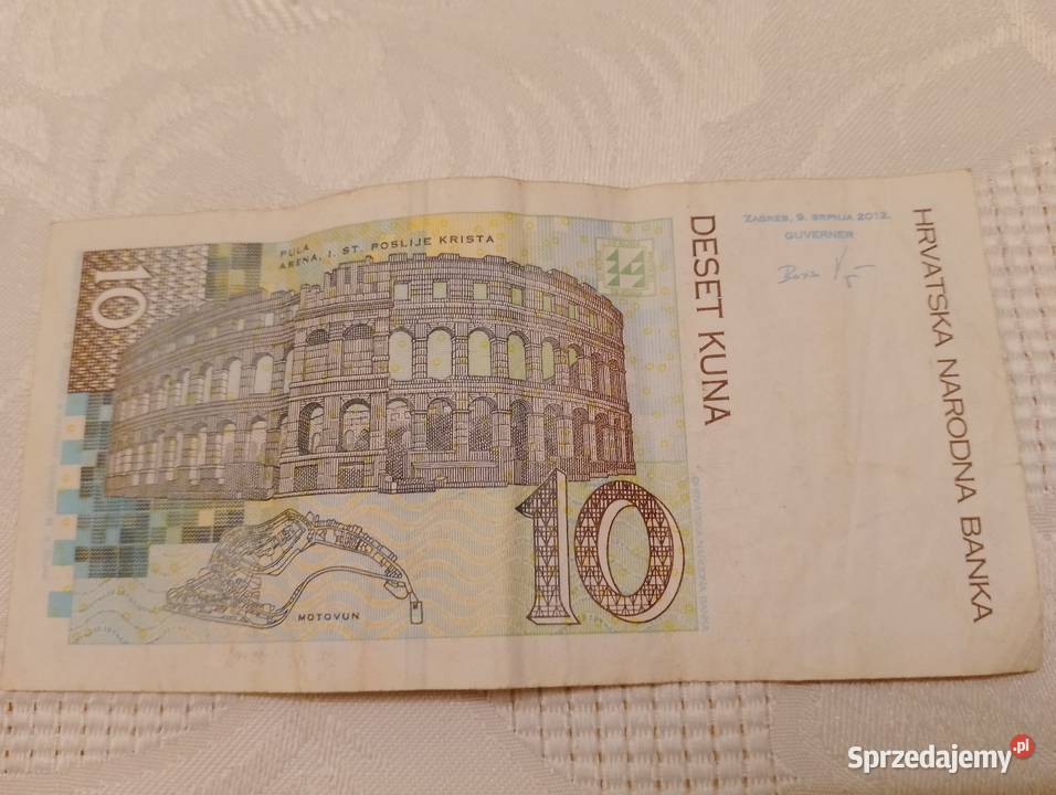 Banknot 10 KUNA Chorwacja kolekcjonerski Poznań sprzedam