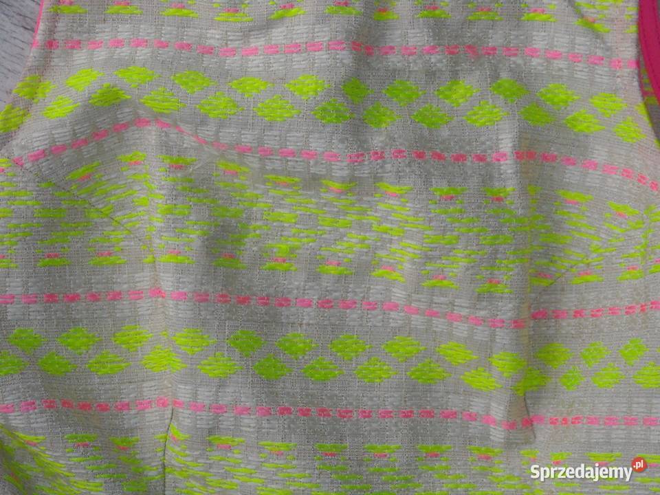 kolorowa sukienka lashes 6 xs Rozkloszowana  Moda i Styl Lubartów