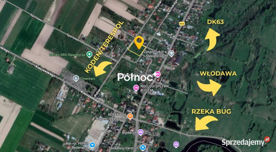 Na sprzedaż działka 4700m2 w centrum Sławatycz budowlana Sławatycze