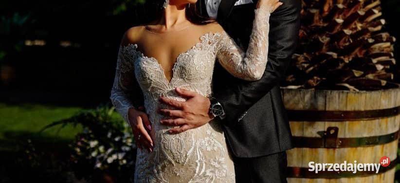 Włoska suknia ślubna Demetrios 36 S Syrena