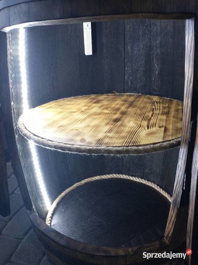 Opalany barek LED z beczki dębowej whisky Żywiec