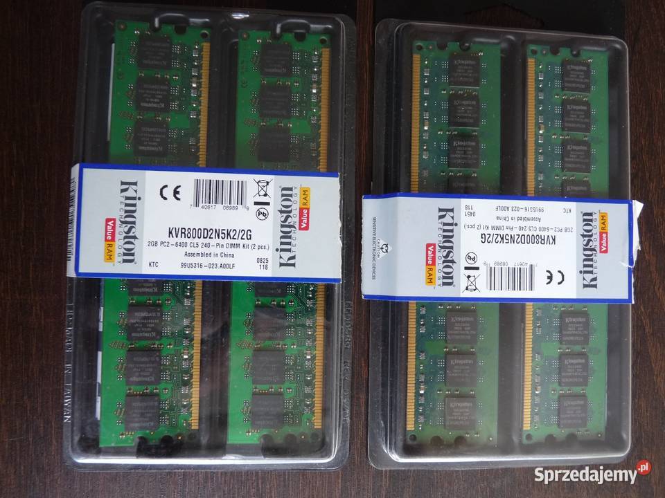 Pamięć RAM 4GB DIMM DDR2 Kingston Pojemność 4GB Pamięci Wrocław sprzedam