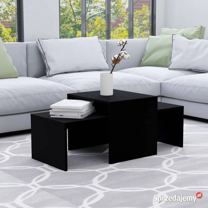 Stoliki kawowe czarne 100x48x40 WM802913