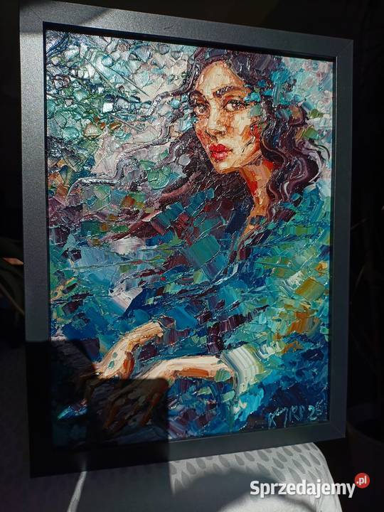 Obraz olejny Krystyna Pasek Improwizacja oil on Poznań