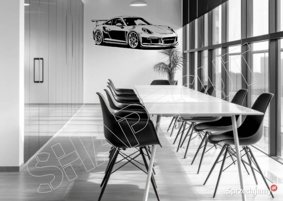 NAKLEJKA NA ŚCIANĘ PORSCHE 100 X 40 NALEPKA BEZ Olsztyn