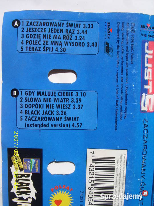 DANCE kaseta JUST 5 ZACZAROWANY SWIAT Wołów