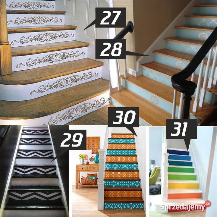 Dekoracyjne naklejki na schody podstopnice wzory Dekoracje i ozdoby małopolskie Kraków
