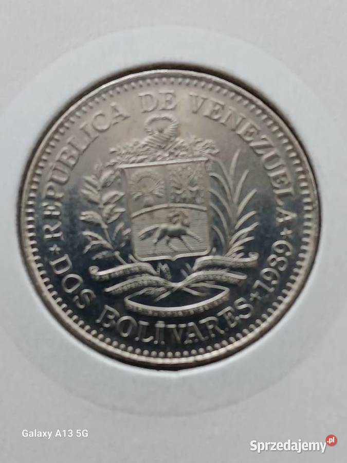 2 Boliwary Wenezuela 1989 rokoło mennicze Konin