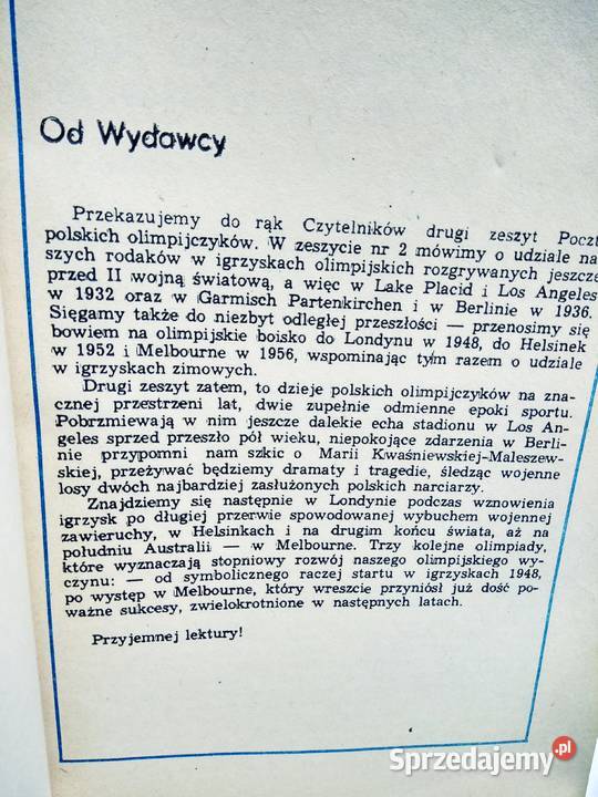 Poczet polskich olimpijczyków książki outlet Antykwariat Warszawa