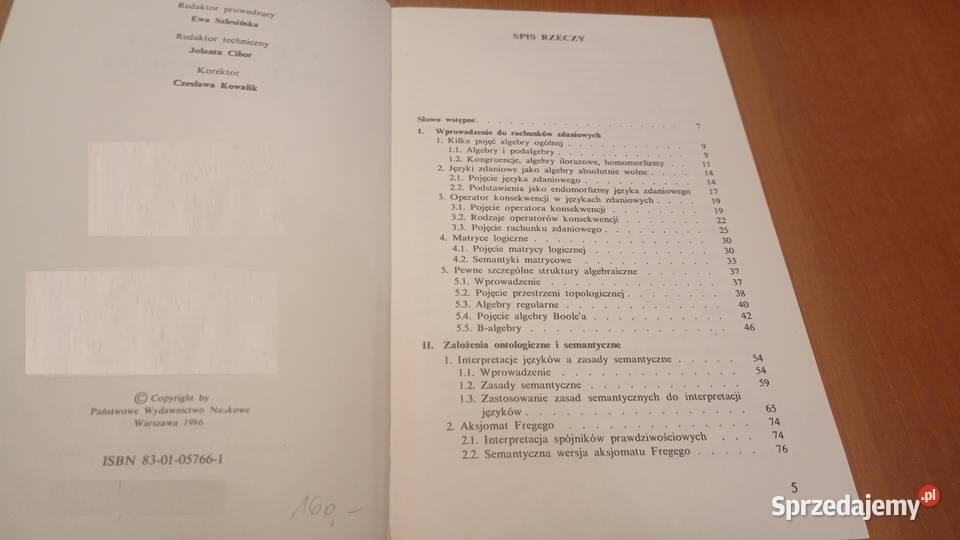 Zarys logiki niefregowskiej Mieczysław Omyła Gdańsk