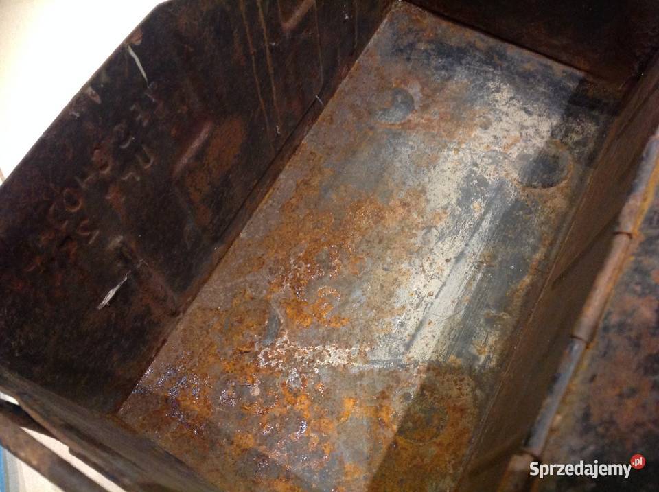 Stara Skrzynka Metalowa ZES CHOJNÓW Sygnowana Nowa Sól