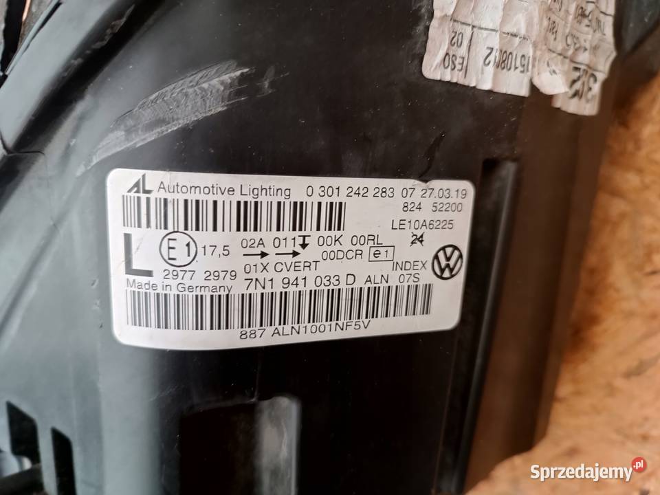 LAMPA LEWY PRZÓD REFLEKTOR XENON 7N1941033D Nowy Tomyśl