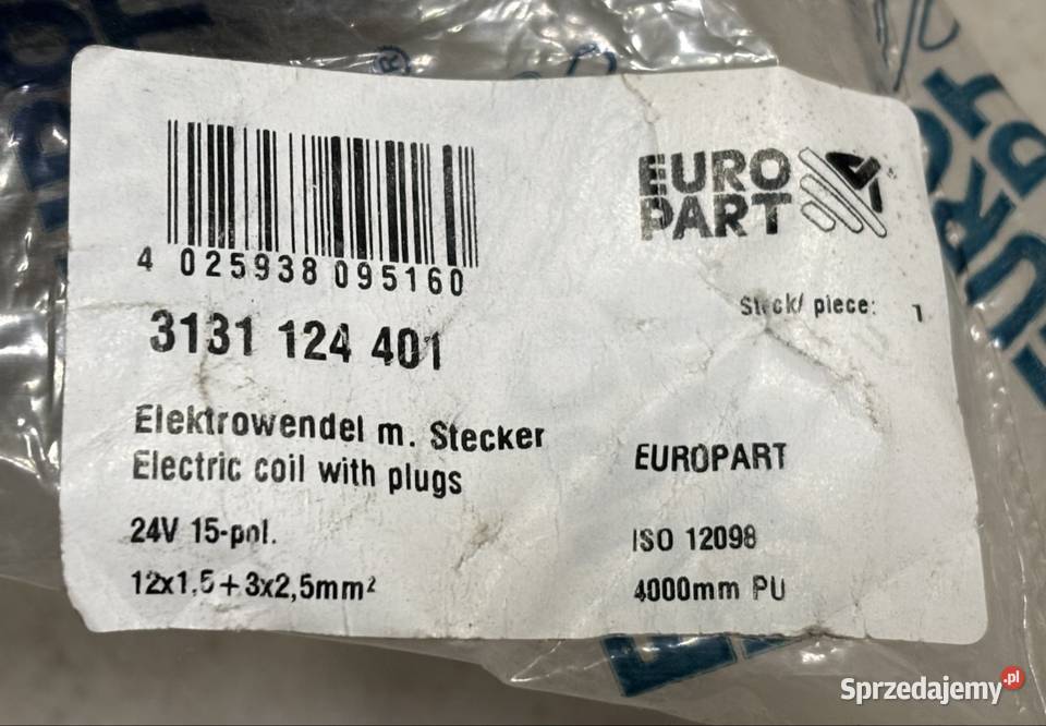 Elektryczny Przewód Spiralny LKW 24 V EUROPART ciężarowe Gorzów Wielkopolski