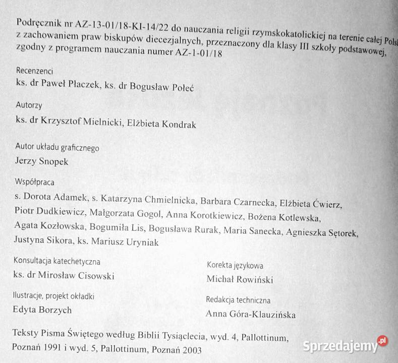 Religia Poznaję Jezusa Kl 3 ks Krzysztof Chełm sprzedam