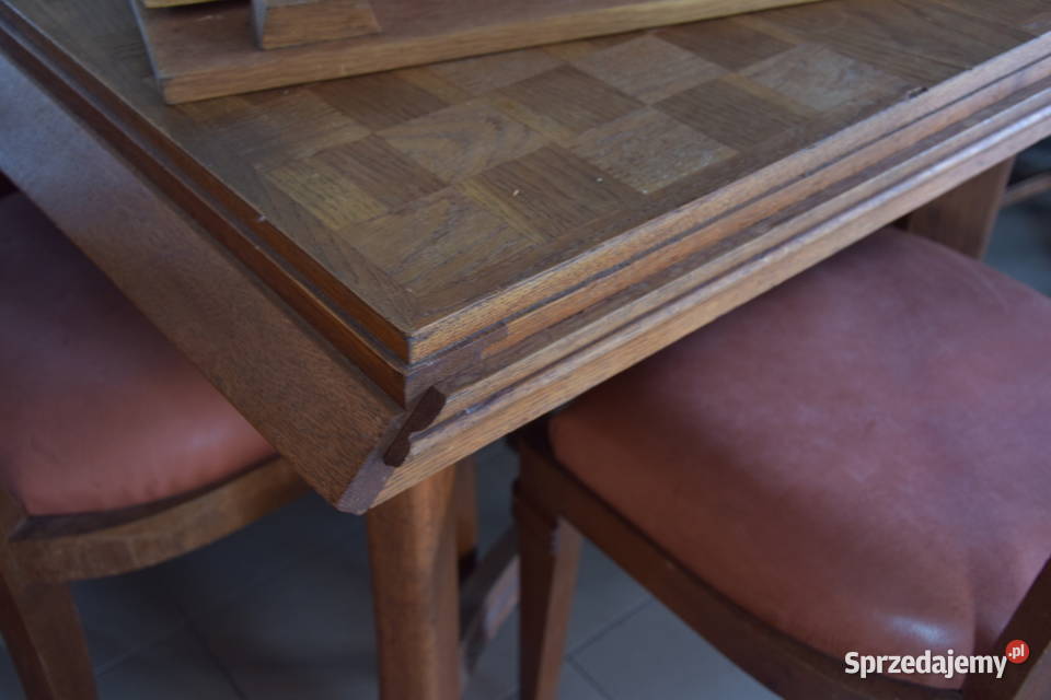 Komplet stół plus 6 krzeseł ART DECO podkarpackie Wilcza Wola sprzedam
