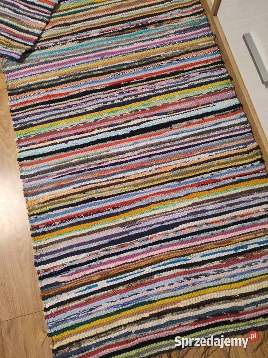 Nowy wielobarwny bawełniany chodnik ręcznie 2.95m Chodniki Dywany i dywaniki Suwałki