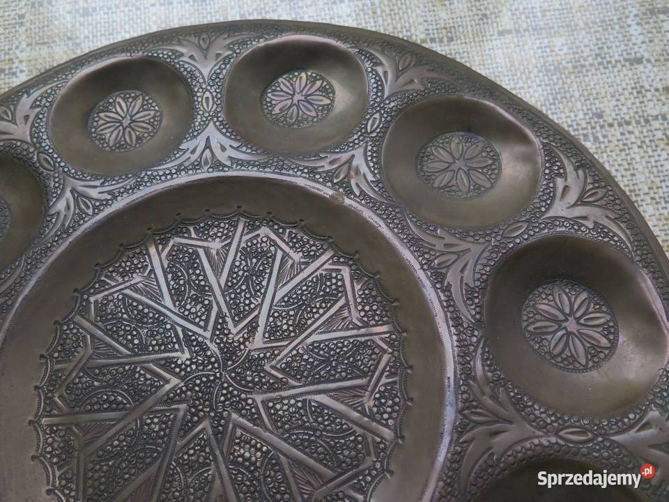 Talerz dekoracyjny na ścianę metalowy inny kolor Warszawa