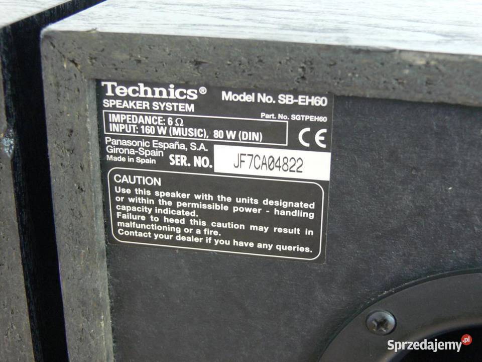Kolumny Technics SBEH60 2 x 160 wat WYSYŁKA Jasło
