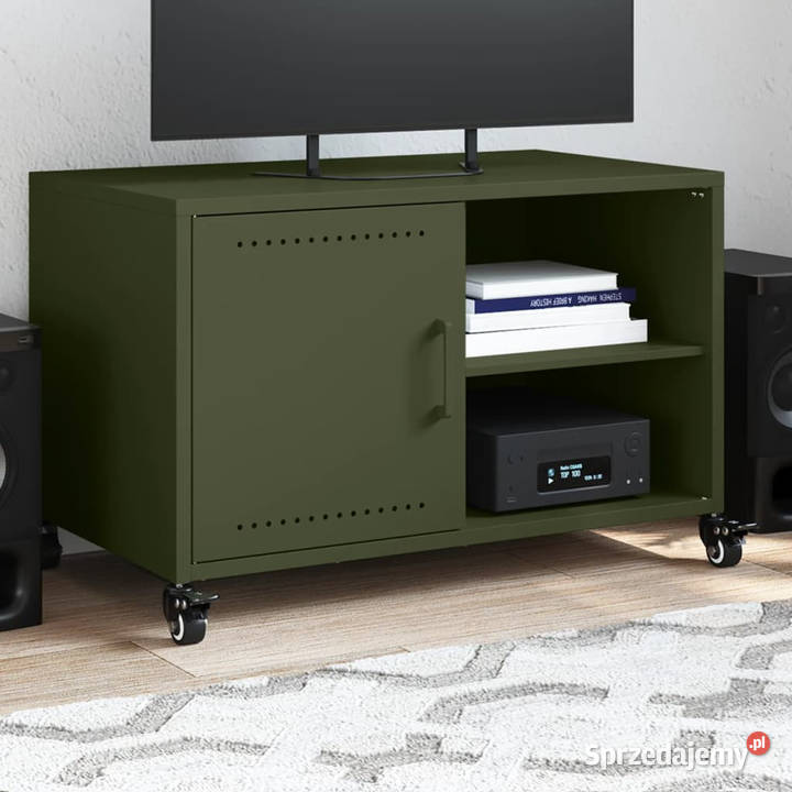 Szafka RTV oliwkowa 68x39x435 stal WM846672 Warszawa
