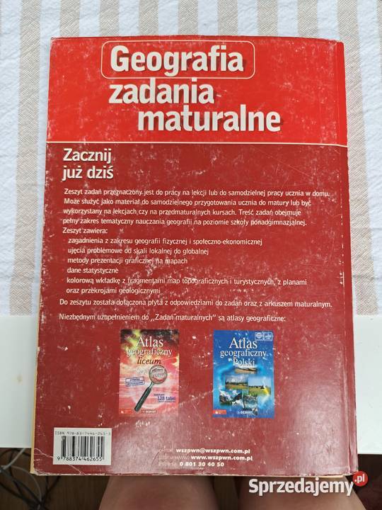 Geografia zadania maturalne PWN 2007 z płytą CD Rok wydania 2007 Trąbki Wielkie