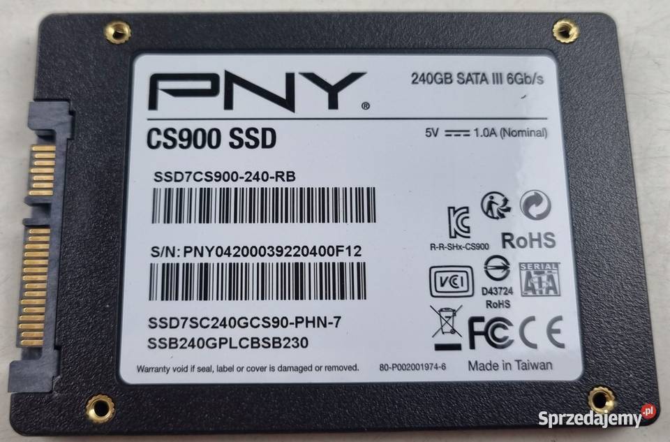Dysk SSD 240GB 25 szybki bezgłośny do laptopa SATA Warszawa