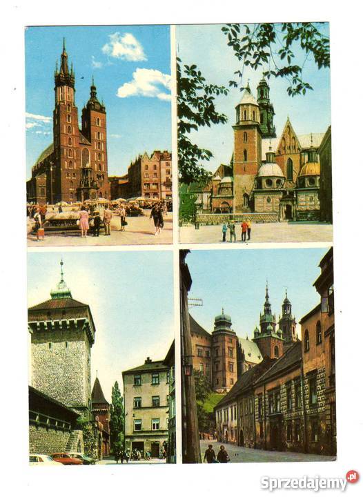 KRAKÓW KOŚCIÓŁ MARIACKI POCZTÓWKA WIELOWIDOKOWA Krynki