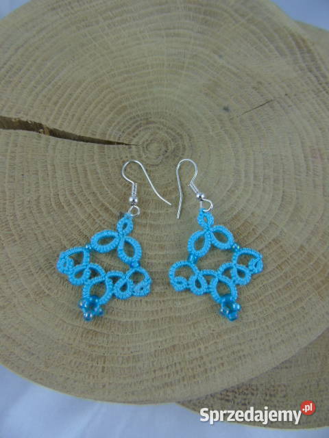 Kolczyki frywolitkowe różne wzory i kolory Wiśniowa sprzedam