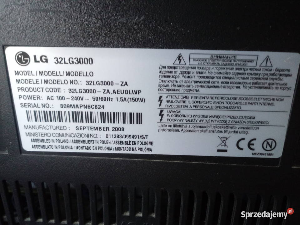 Sprzedam telewizor LG 32 cale LG śląskie Bieruń sprzedam