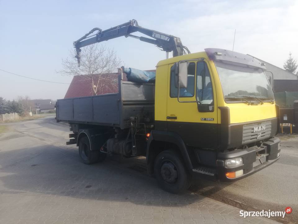 Man 12180 wywrotka z hds HIAB 060 wielkopolskie Grabów nad Prosną