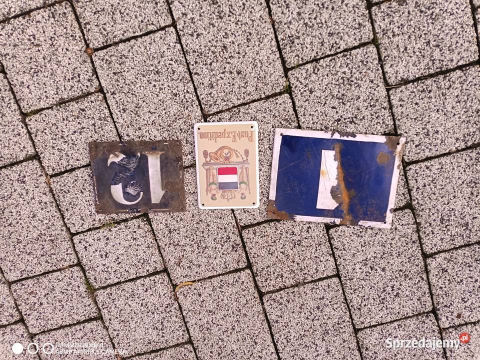 Stare tablice emaliowane informacyjne dolnośląskie Olszyna
