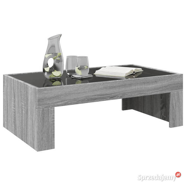 Stolik kawowy z LED Infinity szary dąb sonoma Warszawa