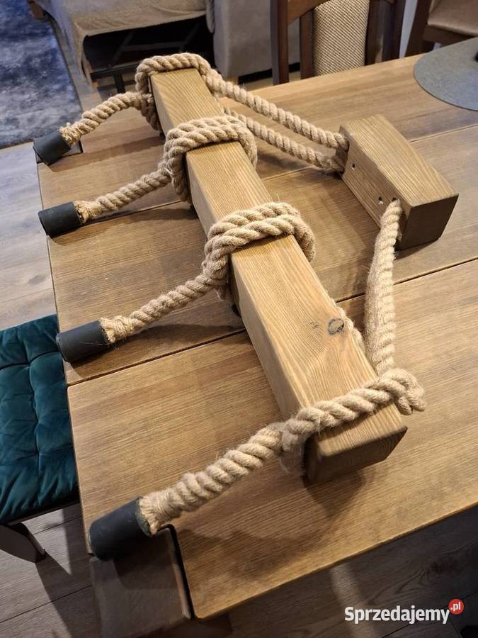 Drewniany żyrandol lampa wisząca styl rustykalny sprzedam