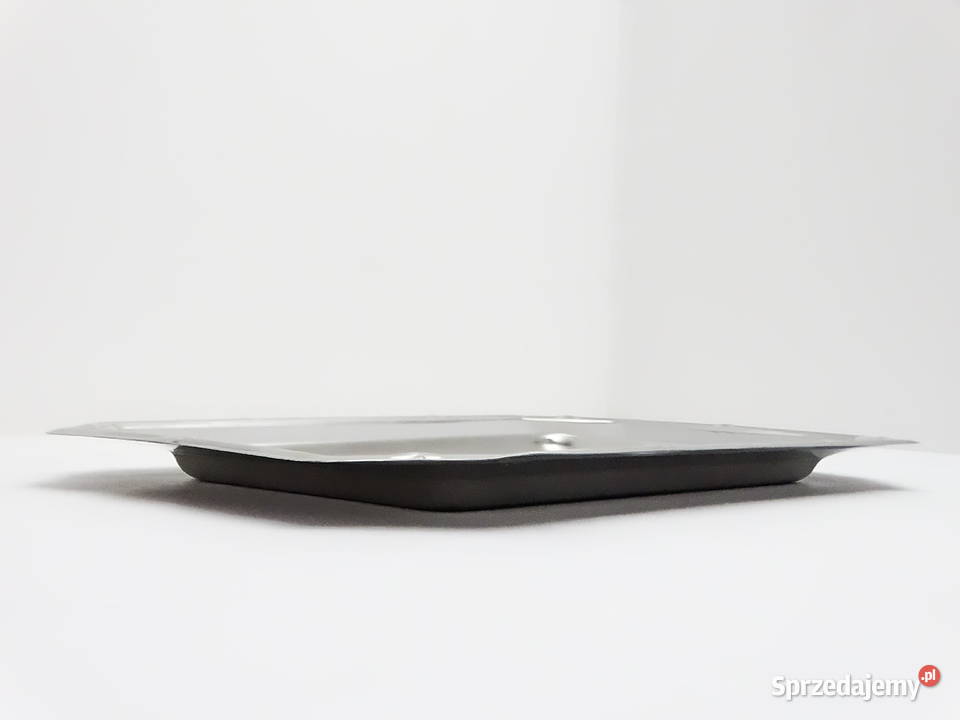 Taca metalowa z ozdobnym rantem stal nierdzewna Tace i stoliki