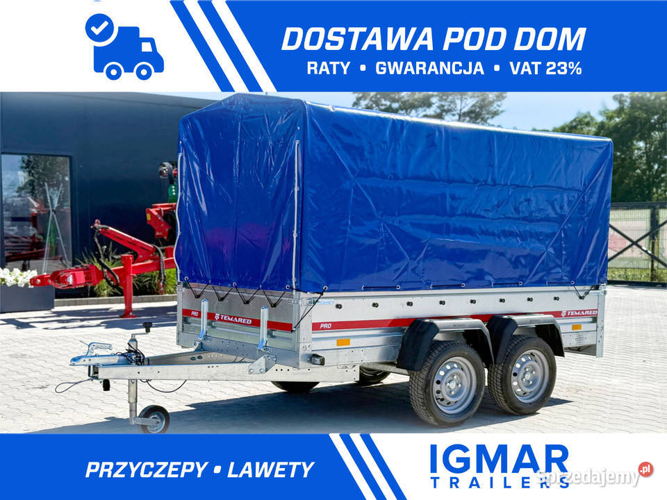 Przyczepka Temared PRO 26122 lekka DMC 750 Burtowe i plandeki Rzeszów sprzedam