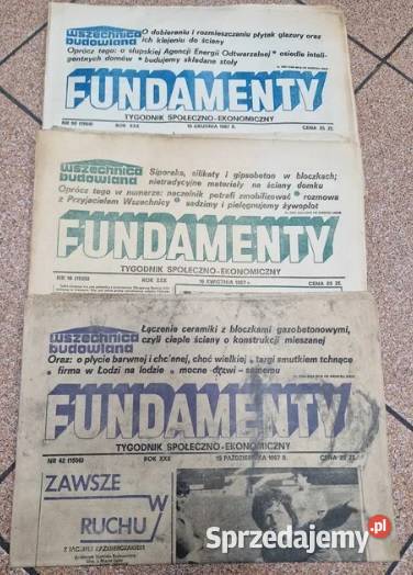 Gazety PRL Tygodnik Fundamenty 1987