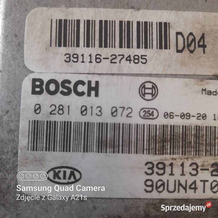 KIA HYUNDAI20 CRDI 140 koniSTEROWNIK 0281013072 Jastrzębia Góra