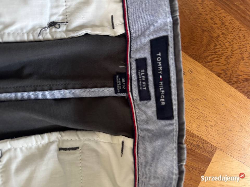 Spodnie Tommy Hilfiger slim fit bawełna elastan