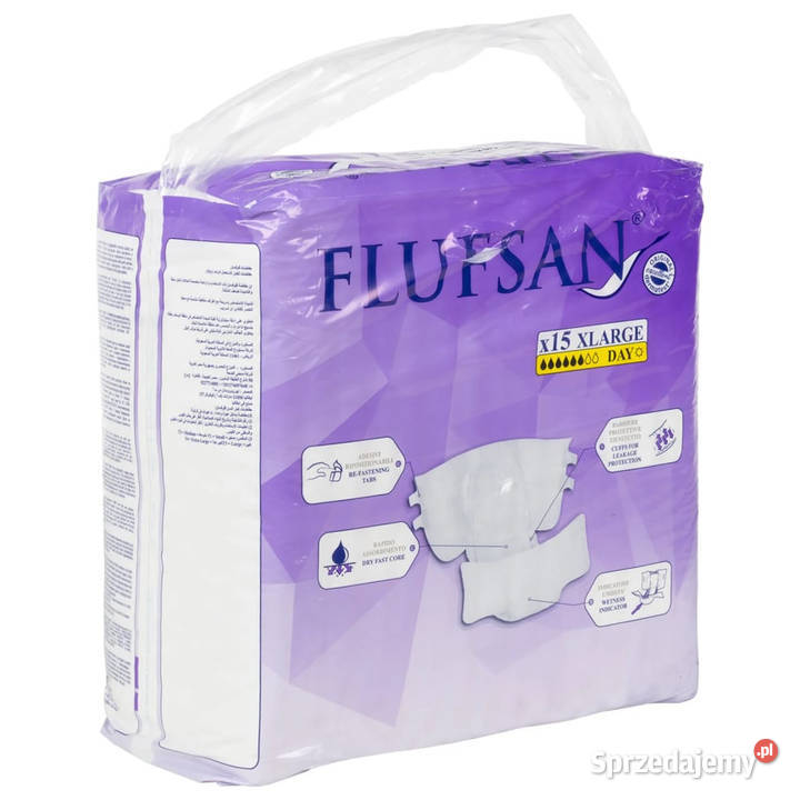 Flufsan Pieluchy dorosłych jednorazowe 15 Warszawa