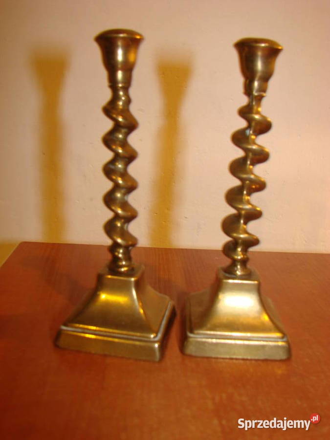 mały mosiężny świecznik Pruszcz Gdański