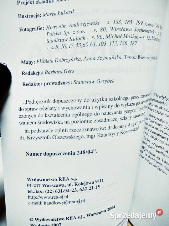 Geografia Rea podręcznik unikatowe antykwariat Warszawa