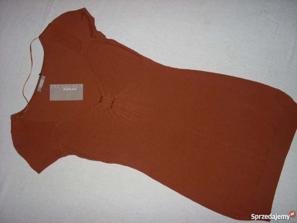 Nowa Karmelowa sukienka Dzianinowa Orsay 34 XS Orsay Nowy Sącz