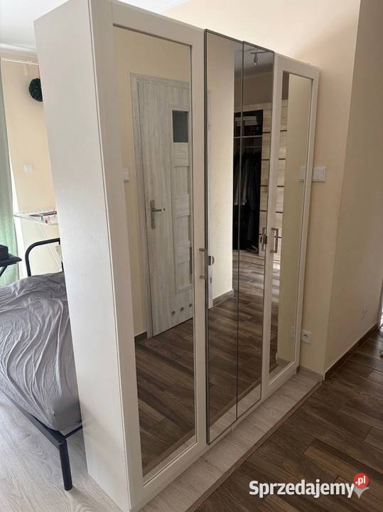 Szafa biała PAX IKEA z drzwiami lustrzanymi i 201cm Wrocław