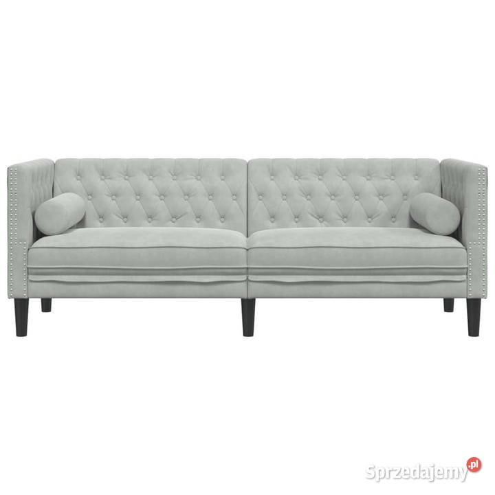 Sofa Chesterfield z wałkami trzyosobowa