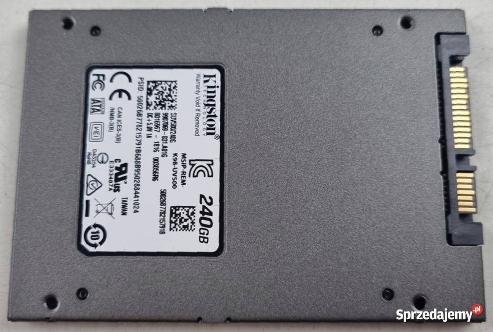 Dysk SSD 240GB 25 szybki bezgłośny do laptopa Warszawa