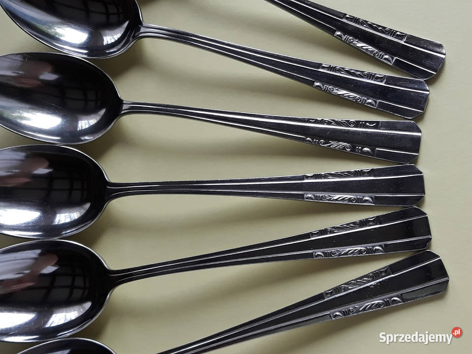 Duże łyżki obiadowe 3 SATURN sztućce PRL Dom i Ogród