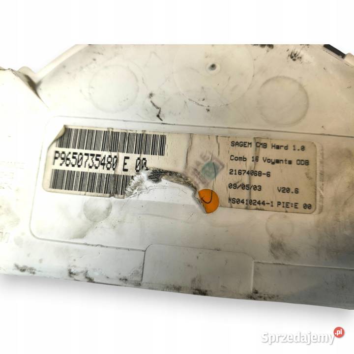 LICZNIK ZEGARY P9650735480 Citroen C3 I C2 11 14 Chełm