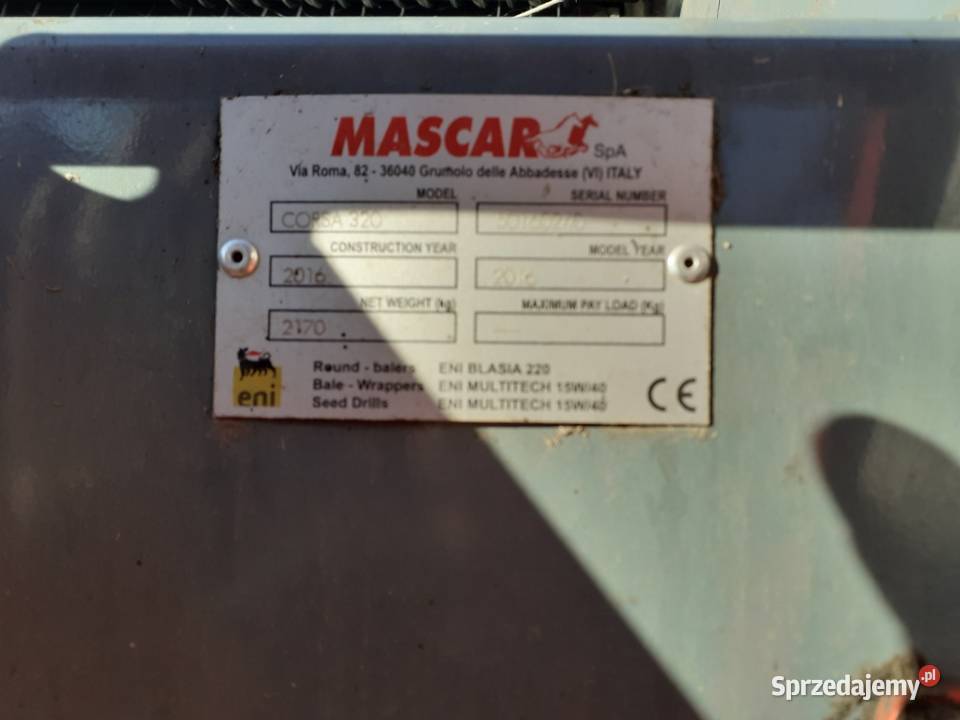 Prasa Mascar Corsa 320 L podlaskie