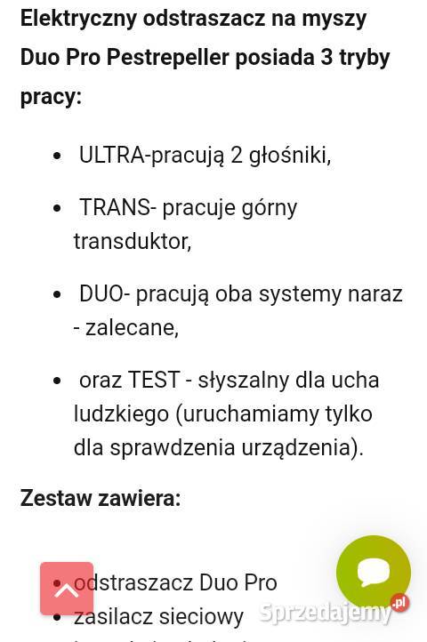 Sprzedam ulrradzwiękowy odstraszacz gryzoni Mysłowice