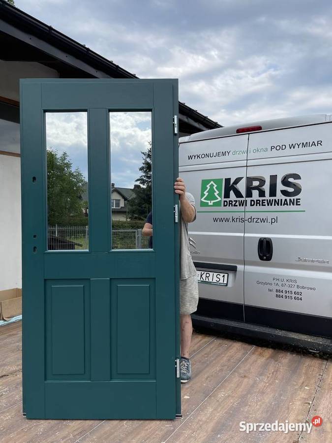 Drzwi zewnętrzne drewniane ANGIELSKIE RĘKI CAŁA