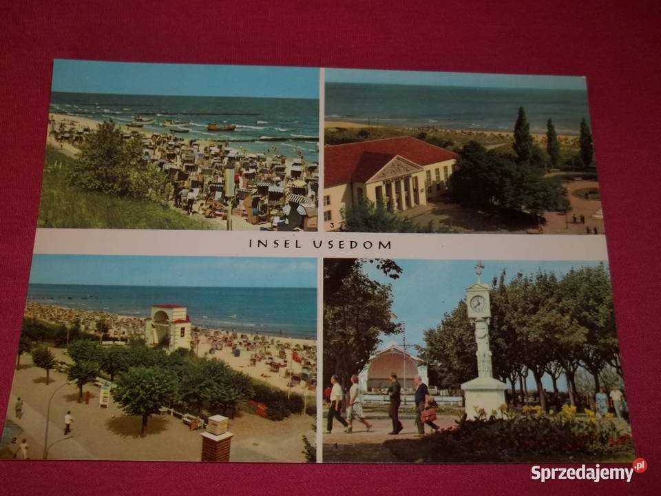 Pocztówka widokówka Insel Usedom Łódź